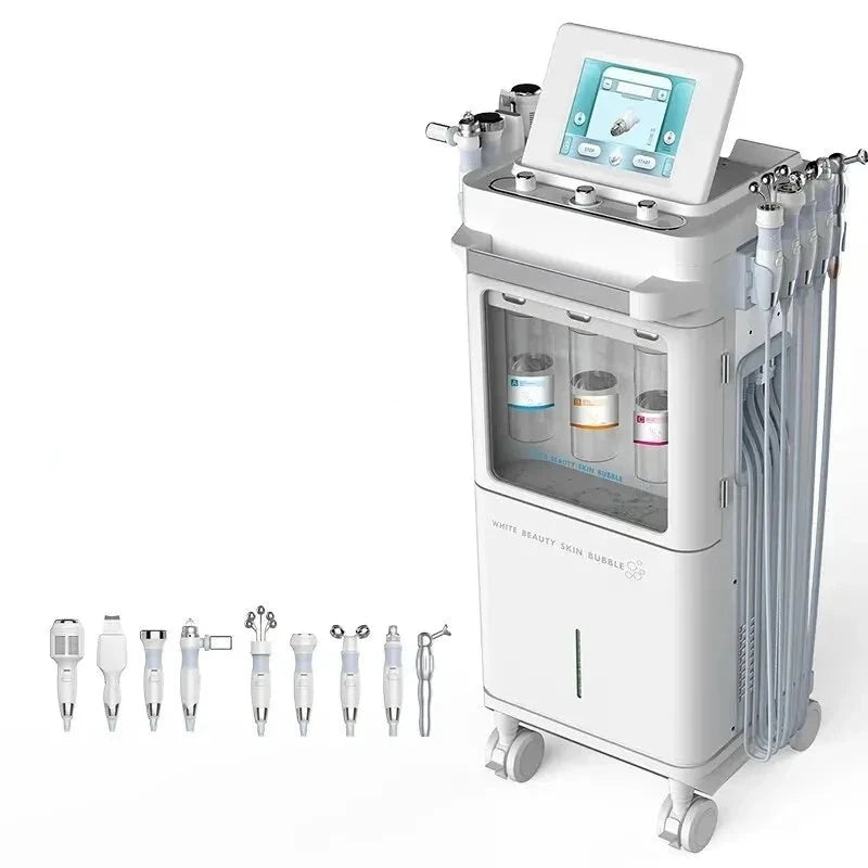 9-in-1 Hydra Diamond Dermabrasion Facial Machine | Hydro Facial Water Oxygen Bubble Spa Beauty Tool