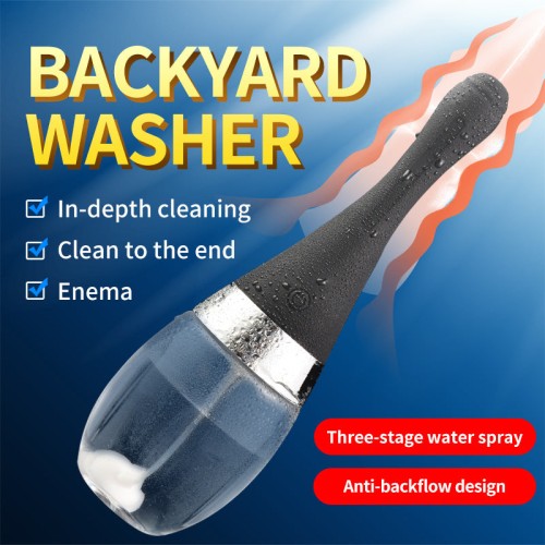 5홀 노즐, 3단 변속 및 역류 방지 설계가 있는 자동 항문 샤워기, 심층 세척, 질 및 항문 세척 관장 키트