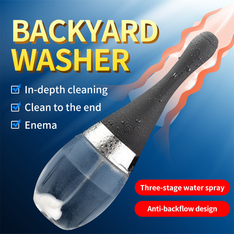 5홀 노즐, 3단 변속 및 역류 방지 설계가 있는 자동 항문 샤워기, 심층 세척, 질 및 항문 세척 관장 키트