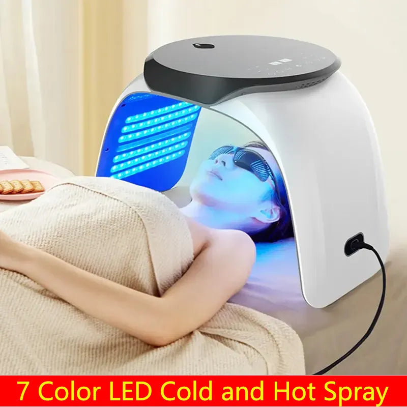 Cold & Hot Nano Water Spray PDT Photon Rejuvenation Mask with Red Light Therapy for Skin Beauty