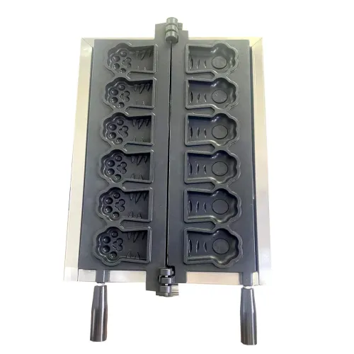 Commercial Tiger Paw Waffle Maker - Cat's Paw Waffle Iron, 3000W, 6-Piece, Stainless Steel, CE Certified