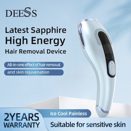 DEESS GP592 IPL Fastest Ice Cool Laser Hair Removal Device - Unlimited Flashes, Pain-Free, 2-Year Warranty