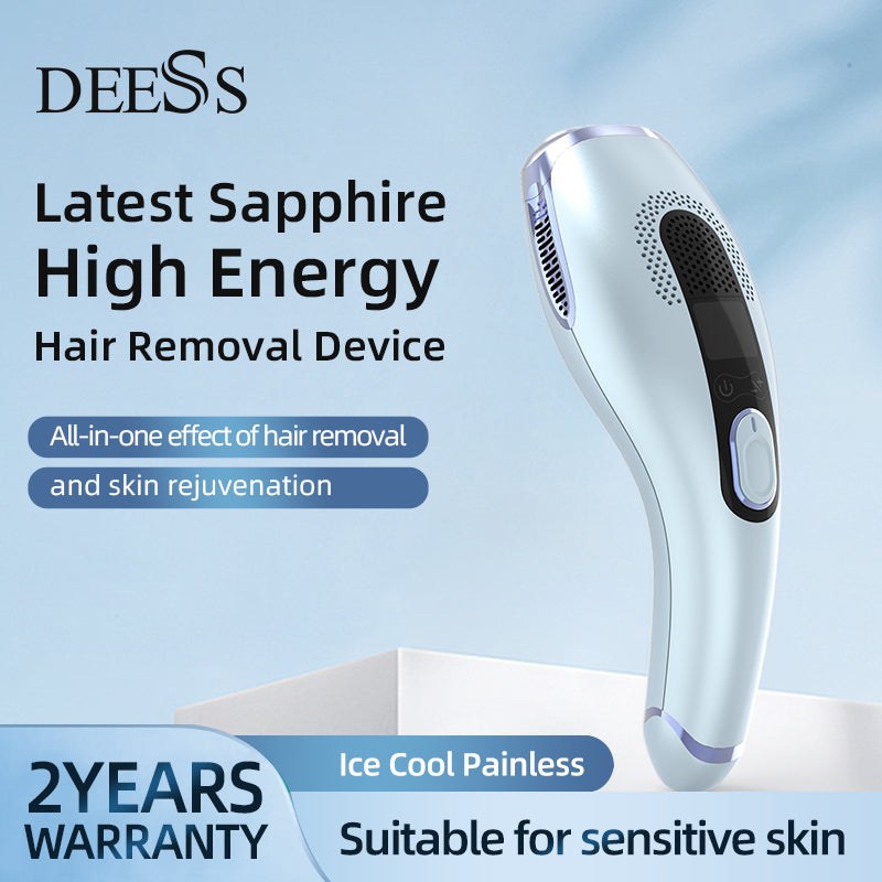 DEESS GP592 IPL Fastest Ice Cool Laser Hair Removal Device - Unlimited Flashes, Pain-Free, 2-Year Warranty