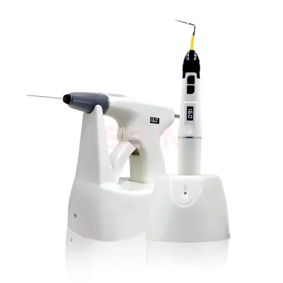 Sistema de obturación endodóncica dental Pistola de llenado termofusible con pantalla OLED, diseño ergonómico y calentamiento rápido para una odontología eficiente