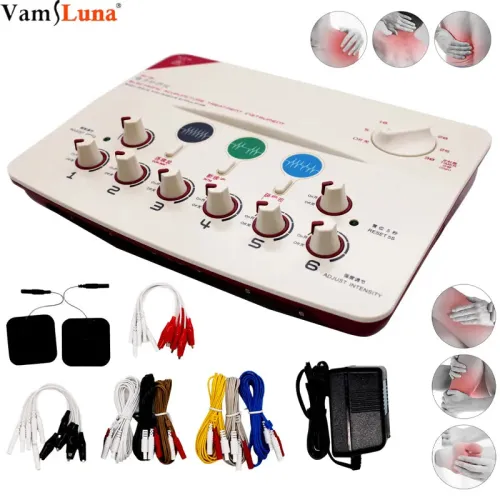 EMS Electroacupuncture Muscle Stimulator - 6-Channel Low Frequency Massage Device for Relaxation & Physiotherapy [EMS, Muscle Stimulator]