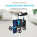 Aluminum Alloy Folding Rollator Walker - Elderly & Disabled Mobility Aid with Adjustable Height, Foldable Design & Storage Bag