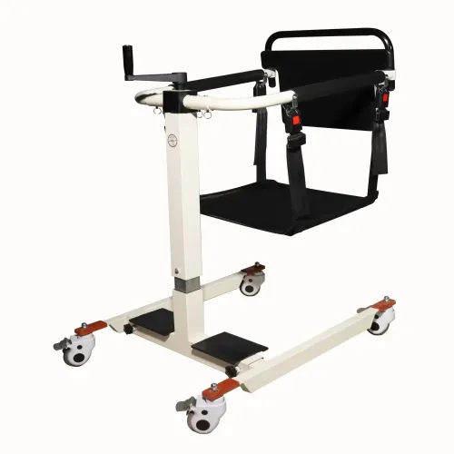 Manual Transfer Lift Wheelchair for Elderly - Bedridden Patient Nursing Chair with Adjustable Base & Swivel Casters [Elderly Care, Patient Transfer]