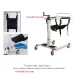 Manual Transfer Lift Wheelchair for Elderly - Bedridden Patient Nursing Chair with Adjustable Base & Swivel Casters [Elderly Care, Patient Transfer]