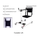 Manual Transfer Lift Wheelchair for Elderly - Bedridden Patient Nursing Chair with Adjustable Base & Swivel Casters [Elderly Care, Patient Transfer]