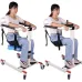 Manual Transfer Lift Wheelchair for Elderly - Bedridden Patient Nursing Chair with Adjustable Base & Swivel Casters [Elderly Care, Patient Transfer]