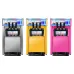 220/110V Electric Soft Ice Cream Machine with 3 Flavors, Stainless Steel Fruit Freezer & Hard Mixing Ice Cream Maker