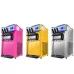 220/110V Electric Soft Ice Cream Machine with 3 Flavors, Stainless Steel Fruit Freezer & Hard Mixing Ice Cream Maker