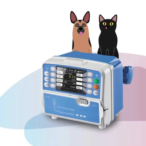 Elektrische kleine veterinaire huisdierinfuuspomp met vloeistofverwarmer - Compact, meertalig, hoge precisie [Veterinaire infuuspomp, huisdierinfuuspomp]