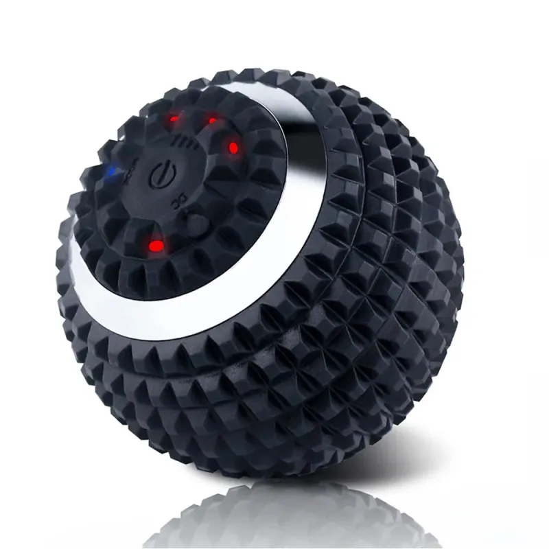 Electric Vibrating Massage Ball - 4-Speed Rechargeable Muscle Pain Relief Tool for Gym, Yoga, Home Use [Vibration Therapy, Plantar Fasciitis Relief]