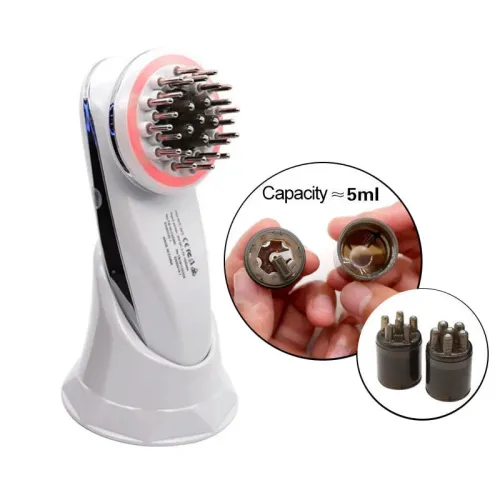 Electric Wireless Red Light Hair Growth Comb - Microcurrent Anti-Hair Loss Scalp Massager with Vibration & LED Therapy