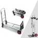 Folding Cargo Trolley - 100kg Load Capacity, Metal Frame, Multi-purpose for Logistics & Outdoor Use