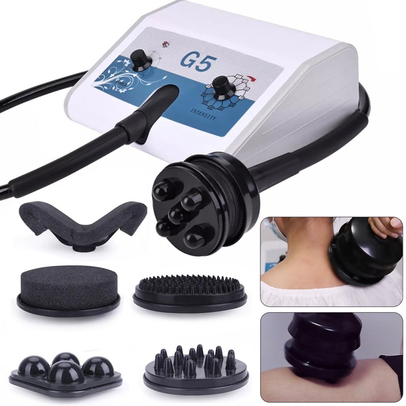 G5 Cellulite Machine - Electric Body Shaping Massager for Weight Loss & Fat Reduction [Vibrating, Portable, 5 Massage Heads]