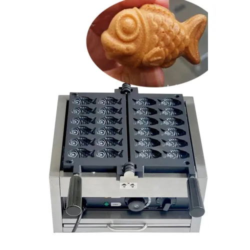 GCS Electric/Gas Type 12 Mini Fish Cake Taiyaki Maker Machine - 110V/220V Goldfish Waffle Maker [Electric, Gas, Waffle Maker]