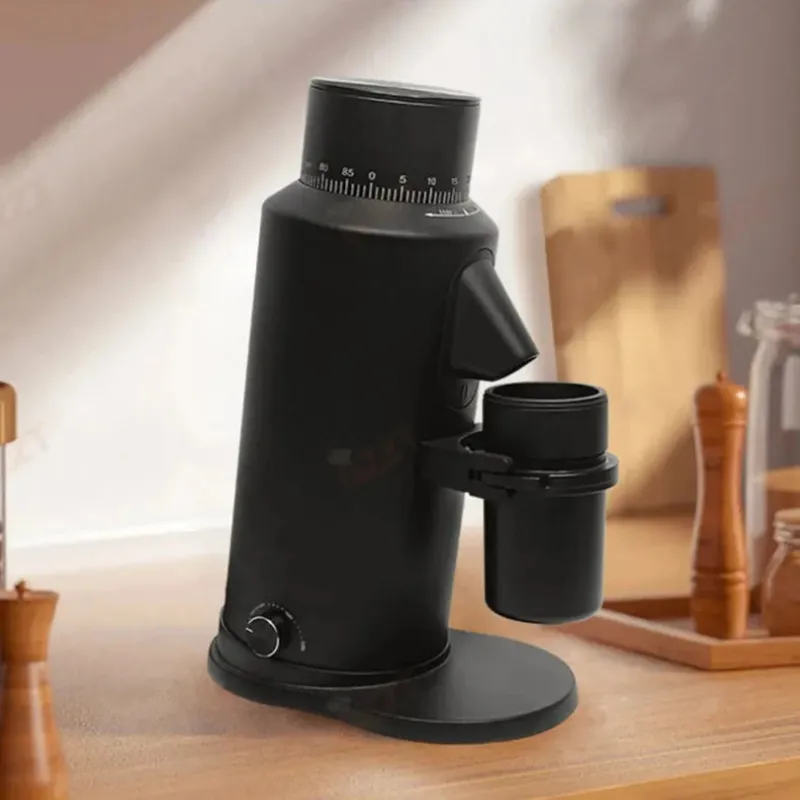 64mm Italmill Burr Espresso Coffee Grinder - Professional Single Origin Bean Grinder, 300W, Stepless Dial Scale, White/Black