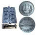 Gas/Electric Japanese/Korean Coin Waffle Maker - Gold Coin Shape Muffin & Pancake Stuffed Waffle Machine [Coin Waffle, Muffin Maker]