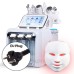 7 az 1-ben Hydrafacial gép LED maszkkal, hidrodermabrázióval, RF liftinggel és ultrahangos bőrfiatalítással a mélytisztításért és hidratálásért