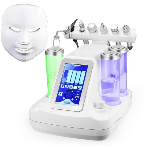 7 in 1 Vacuum Face Cleaning Dermoabrasion Hydra Facial Machine con RF, ultrasuoni e peeling a getto di ossigeno per la cura della pelle e anti-invecchiamento