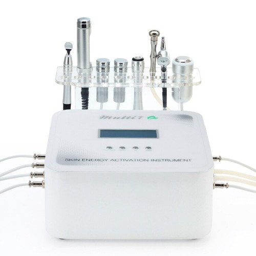 Multi 7 O2 7-in-1 Diamond Microdermabrasion & Microcurrent Face Lifting Machine for Skin Whitening, Wrinkle Removal, and Oxygen Jet Skin Care