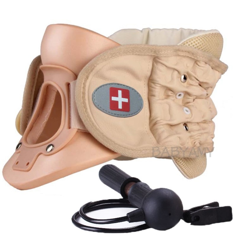 CR-802 Cervical Vertebra Brace - Air Traction Therapy for Neck Pain Relief, Ergonomic Neck Support Device