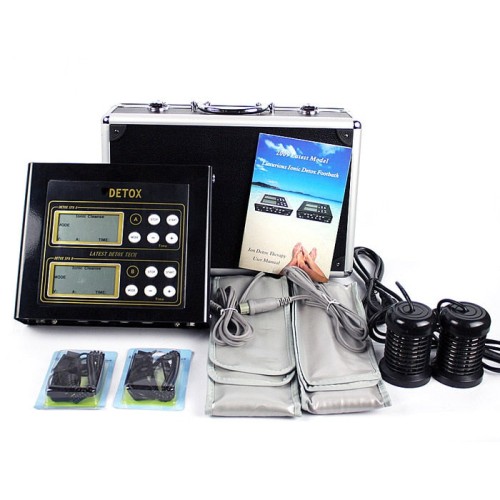 FDA Dual Ionic Foot Bath Detox Machine with Far Infrared Belt, Two-Person Ion Cleanse Spa Massager for Detox & Relaxation