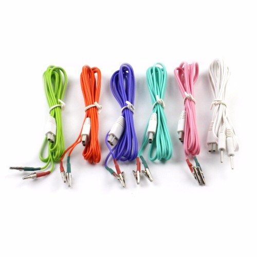 6 stuks therapiekabelonderdelen voor KWD-808I elektrische zenuw-spierstimulator - vervangende accessoires [KWD-808I, therapiekabels]