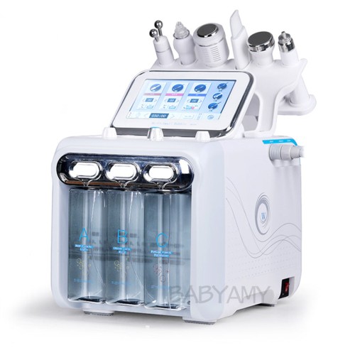 6-in-1 H2O2 Water Oxygen Jet Peel Hydra Beauty Machine for Skin Cleansing, Hydration, and Dermabrasion [Hydra Facial, Aqua Peeling]