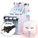 7 az 1-ben Hydrafacial gép LED maszkkal, hidrodermabrázióval, RF liftinggel és ultrahangos bőrfiatalítással a mélytisztításért és hidratálásért