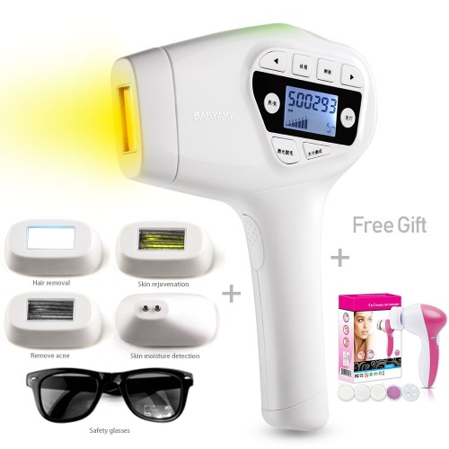 4-in-1 IPL Hair Removal Device for Women & Men - Permanent Laser Hair Remover for Face, Bikini, Legs, Armpits [Painless, Adjustable, CE Certified]