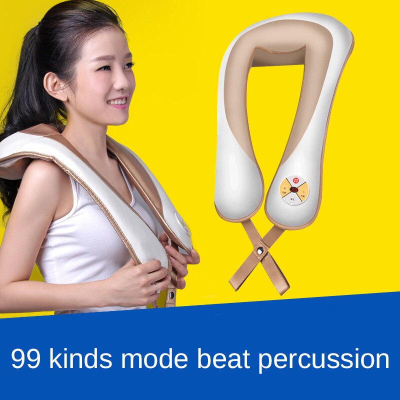 99 Mode Neck Shoulder Massager with Percussion, Waist Shawl & Body Pillow, 220V EU/US Plug