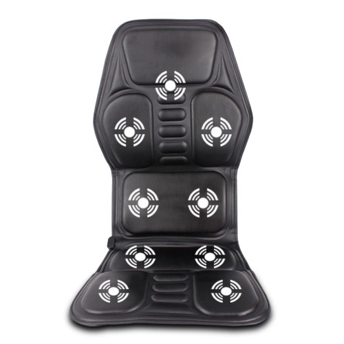 12V Full-Body Massage Cushion with Heat & Vibration for Car, Home, Office - Back & Neck Relaxation