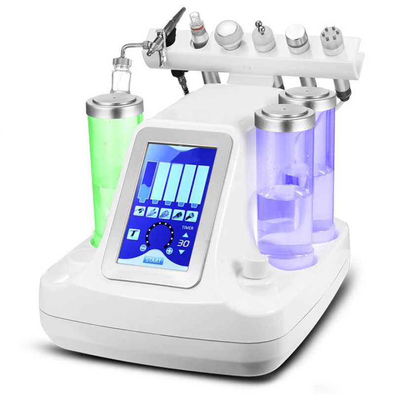 6 w 1 urządzenie do czyszczenia twarzy za pomocą próżni, hydrodermabrazji, peelingu strumieniem wody i tlenu, do głębokiego oczyszczania porów i masażu twarzy [Hydrodermabrazja, odkurzacz do oczyszczania porów, urządzenie do masażu twarzy]