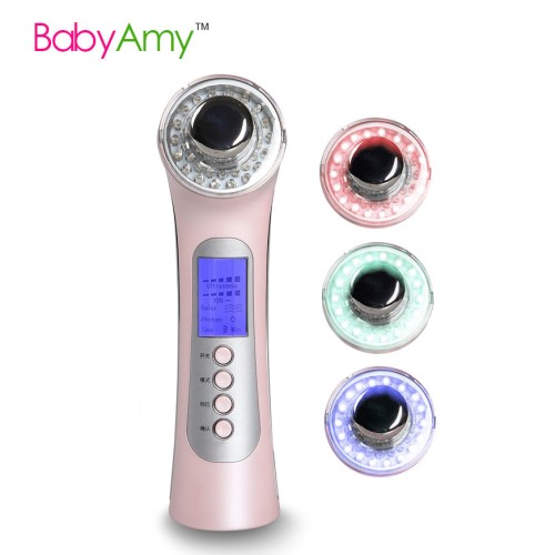 5-in-1-Ultraschallreiniger für das Gesicht mit Photonenverjüngung, Aufhellung und Ionentherapie für Tiefenreinigung und Anti-Aging