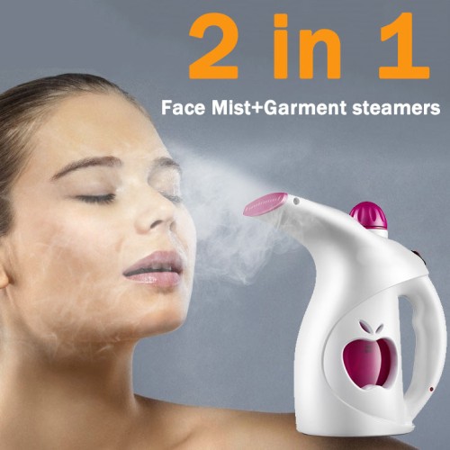 2-in-1 Face Steamer & Garment Steamer - Deep Cleansing Mist Sprayer for Spa Skin Vaporizer [Handheld, EU/US Plug]