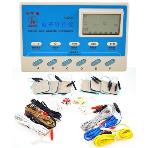 Hwato SDZ-V 6 Channel Electronic Acupuncture Therapy Device - TENS Massager for Nerve & Muscle Pain Relief, LCD Display, Physical Therapy