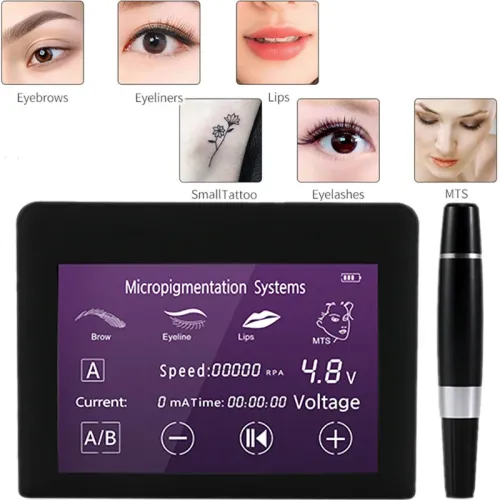 Professzionális Rotary Tattoo Machine tartós sminkhez – Microblading, szemöldök, szemceruza, ajak PMU készlet [Rotary Tattoo Machine, Permanens Makeup Kit]