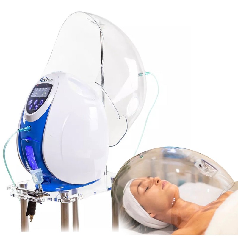 Korea O2ToDerm Oxygen Dome Facial Therapy Machine - Hyperbaric Oxygen Jet Peel Spray Gun for Skin Rejuvenation [Oxygen Facial, Skin Therapy]