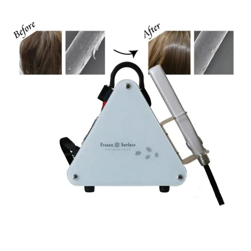 Frozen Surface Hair Straight Care Machine - Ice Cold Cryotherapy Flat Iron for Hair Repair & Frozen Therapy Cool Treatment