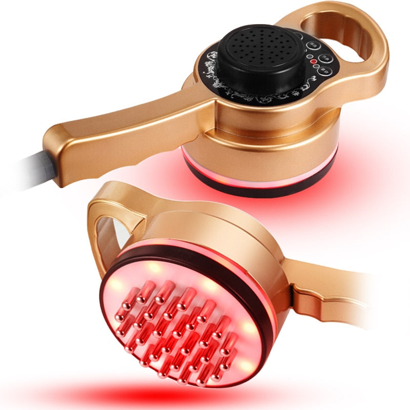 Infrared Heating Vibration Electric Stimulation Slimming Device with Guasha Therapy & Body Massage Brush for Beauty Salon [Infrared Heating, Vibration, Electric Stimulation]