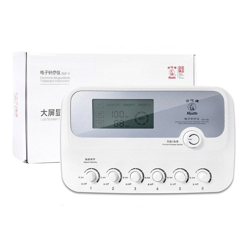 Hwato SDZ-III Electro Acupunctuur Instrument - EMS TENS Therapie voor Zenuw- en Spierontspanning, 6-kanaals Digitale Controle