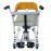Height Adjustable Transfer Chair for Elderly & Disabled - 180° Rear Opening, Silent Casters, Oversized Potty