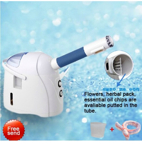 Hot & Cold Ozone Facial Steamer with Ceramic Vaporizer, Ion Detox & Herbal Aromatherapy for Skin Rejuvenation