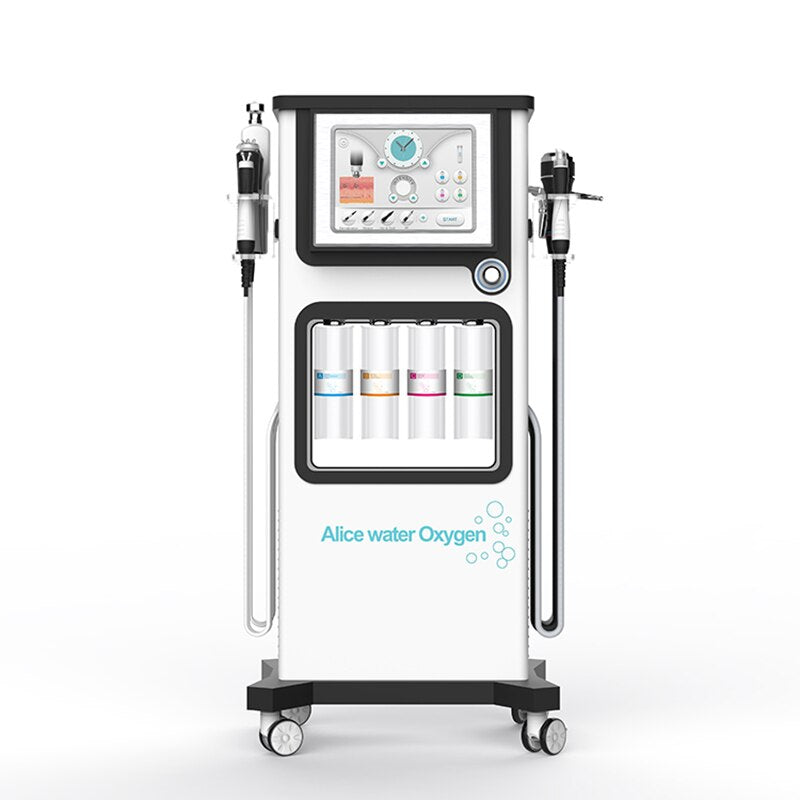 Alice Super Bubble 7-in-1 OxyGen Facial Care RF Ultrasonic Therapy Machine for Hydro Dermabrasion, Skin Tightening & Rejuvenation