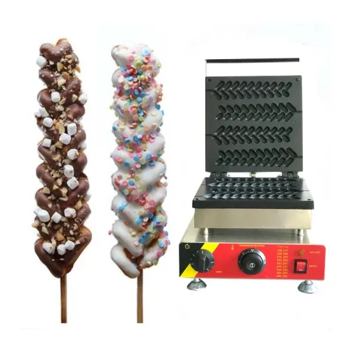 Industrial Waffle Stick Machine - Electric Lolly Waffle Maker with Timer & Thermostat [Waffle Stick, Lolly Waffle, Electric Waffle Machine]