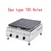 LPG Gas Type 100/50/25 Holes Poffertjes Maker Machine - Mini Pancake & Waffle Grill with Teflon Coating