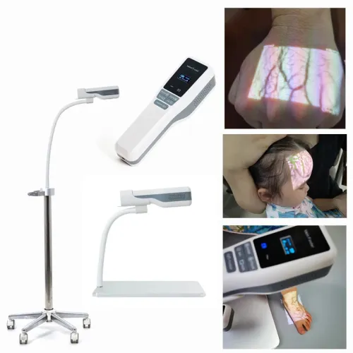 HF-410A Medical Vein Finder - Infrared Vein Detector for Adults & Kids, Handheld & Desk Stand, Adjustable Brightness, 4 Sizes [Vein Finder, Infrared Detector, Medical Tool]